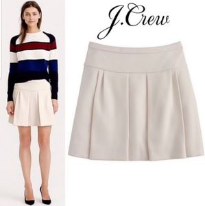 J. Crew Crepe Box-Skirt
White/cream
